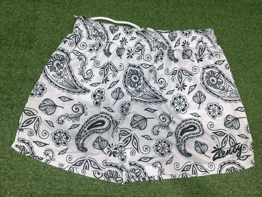 Black Paisley Mash Shorts